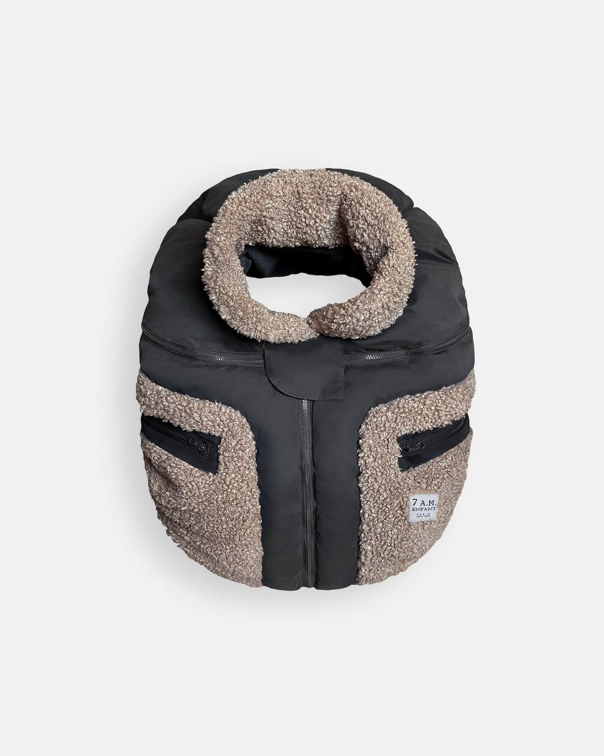 7AM Enfant Car Seat Cocoon - Black - Applique Oatmeal Z3J1 - product image 1