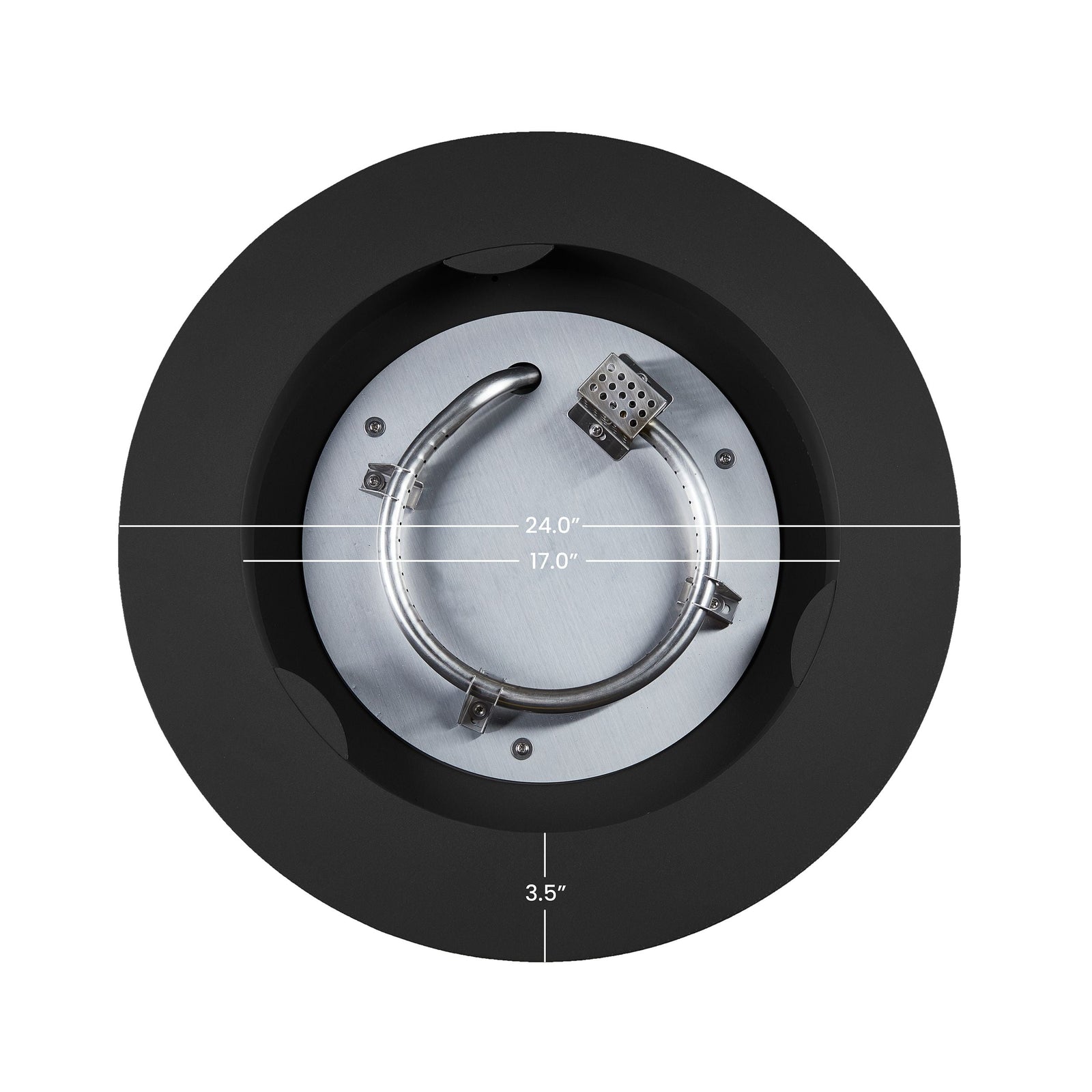 Steel Propane Fire Pit Hidden Tank in Black, 24-in R2C2 - product image 6
