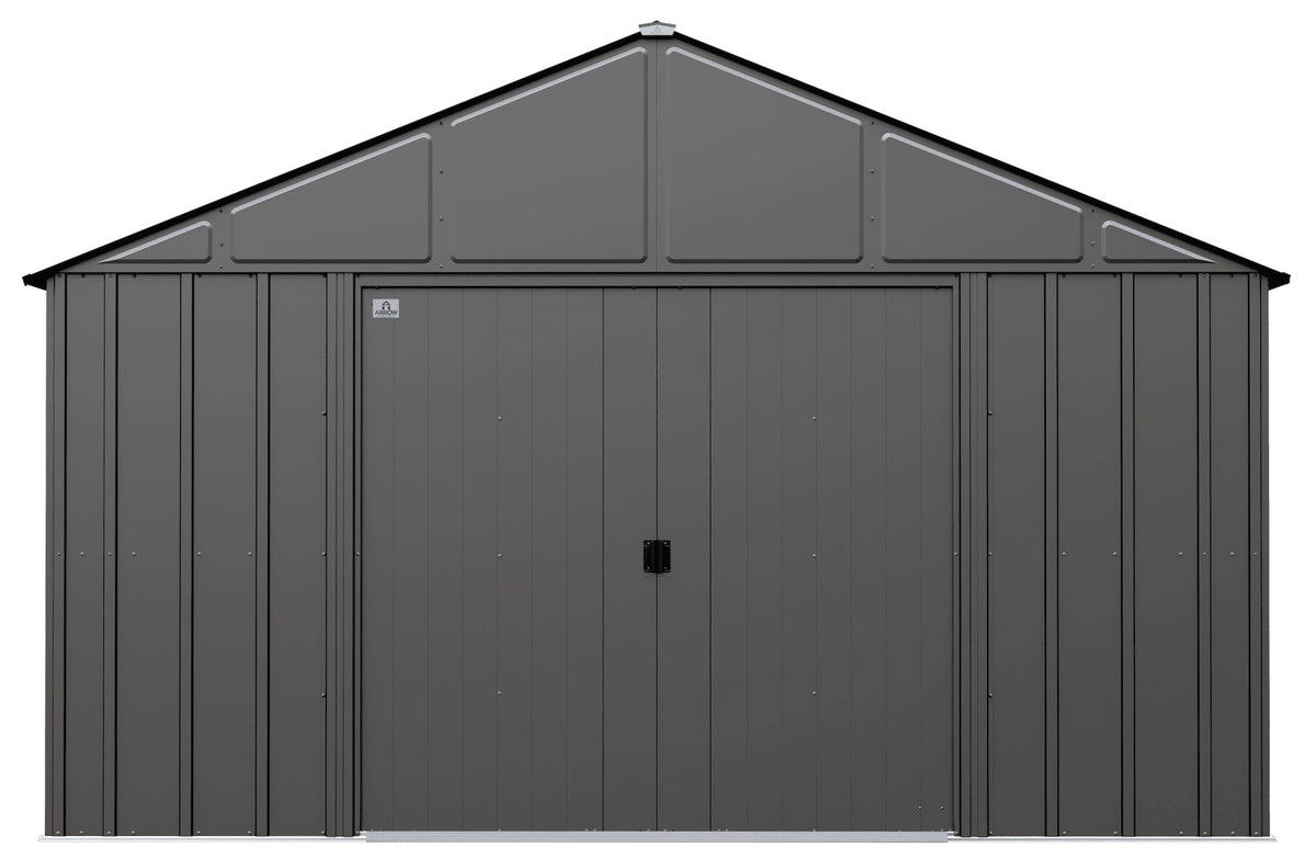 Classic 12x14-ft Charcoal Corrosion-Resistant Metal Shed F1P7 - product image 2