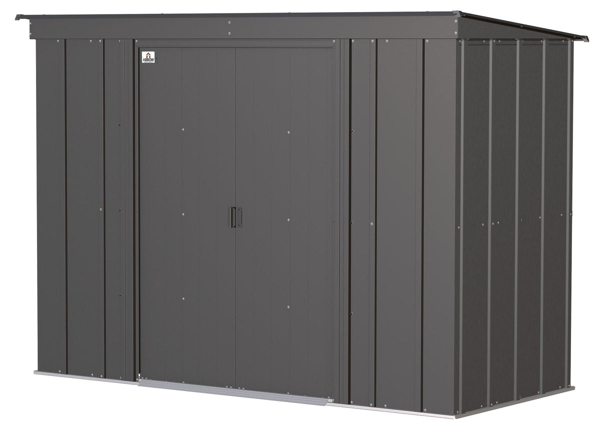 Classic Galvanized Steel Storage Shed, Charcoal, 8-ft x 4-ft Z0J0 - product image 1