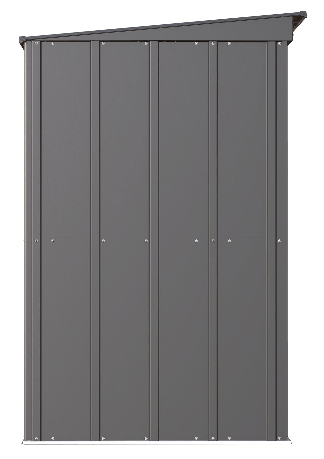 Classic Galvanized Steel Storage Shed, Charcoal, 8-ft x 4-ft Z0J0 - product image 5