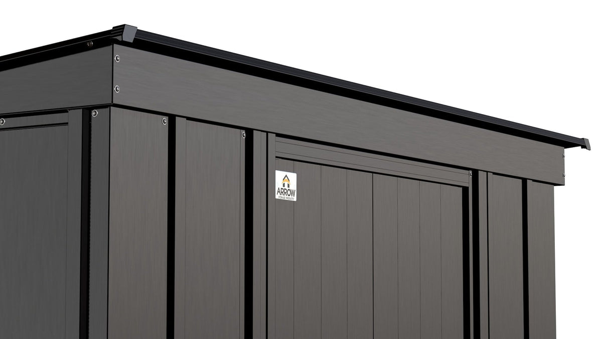 Classic Galvanized Steel Storage Shed, Charcoal, 8-ft x 4-ft Z0J0 - product image 7