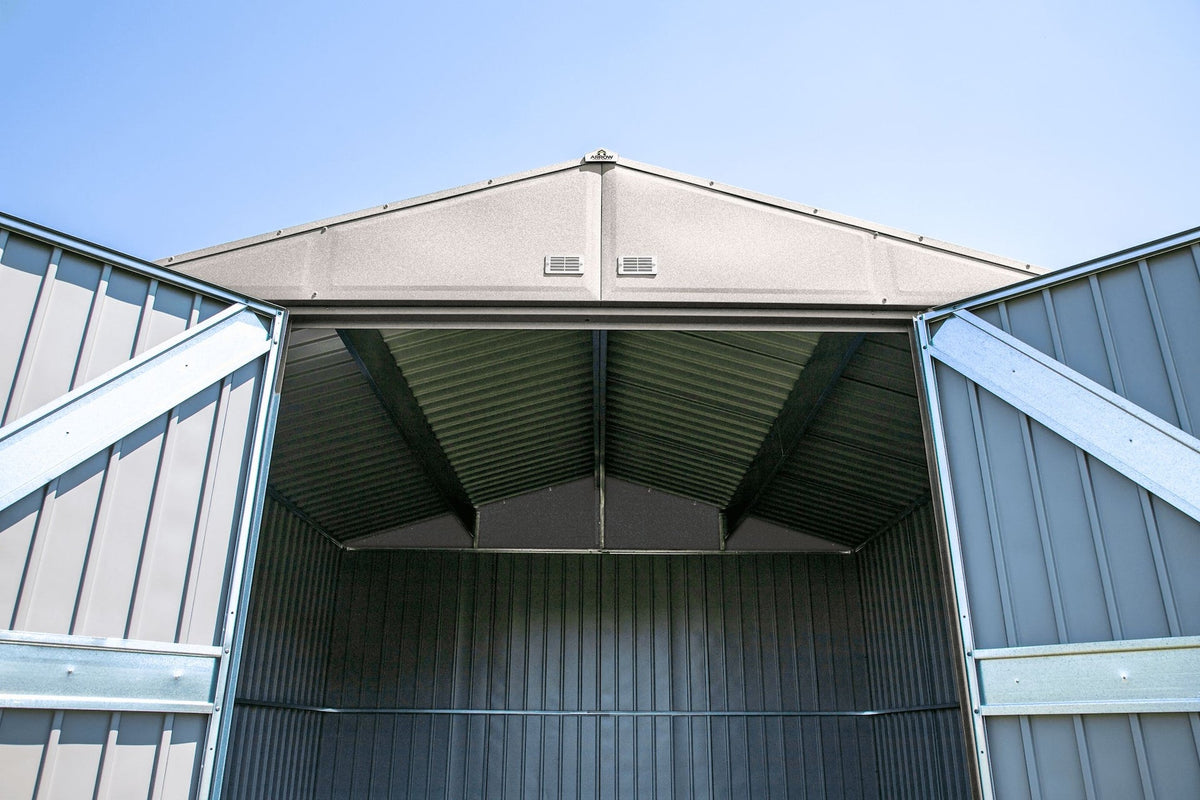 Elite 14x14-ft Cool Grey Corrosion-Resistant Steel Storage Shed O3X4 - product image 8