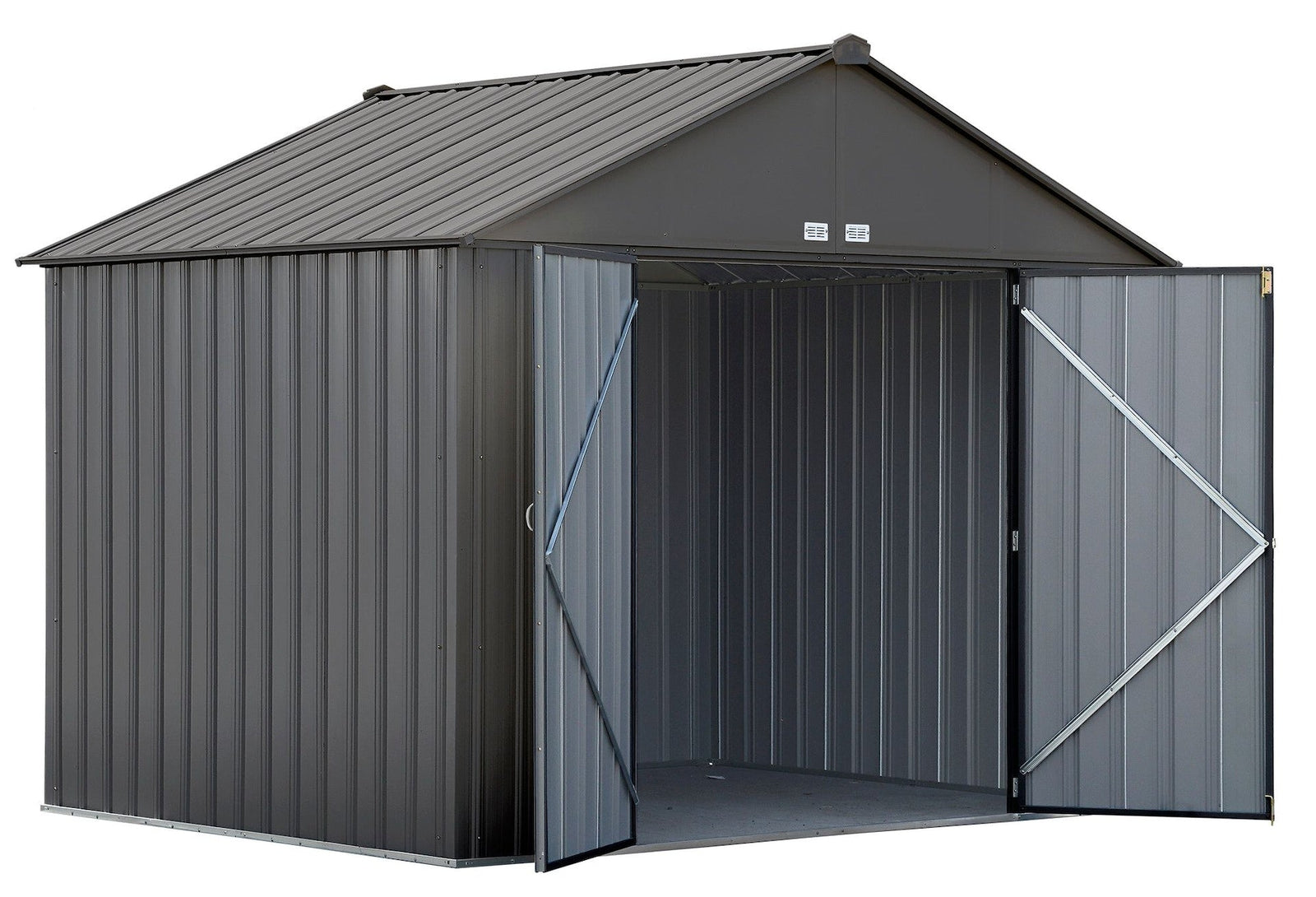 EZEE Galvanized Steel Storage Shed, Charcoal, 10-ft x 8-ft V6Y9 - product image 4