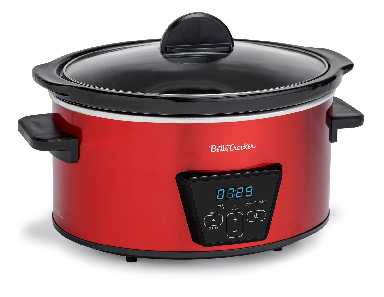 Crocker Digital Programmable Slow Cooker with Tempered Glass Lid, 5-qt Y7F6 - product image 2