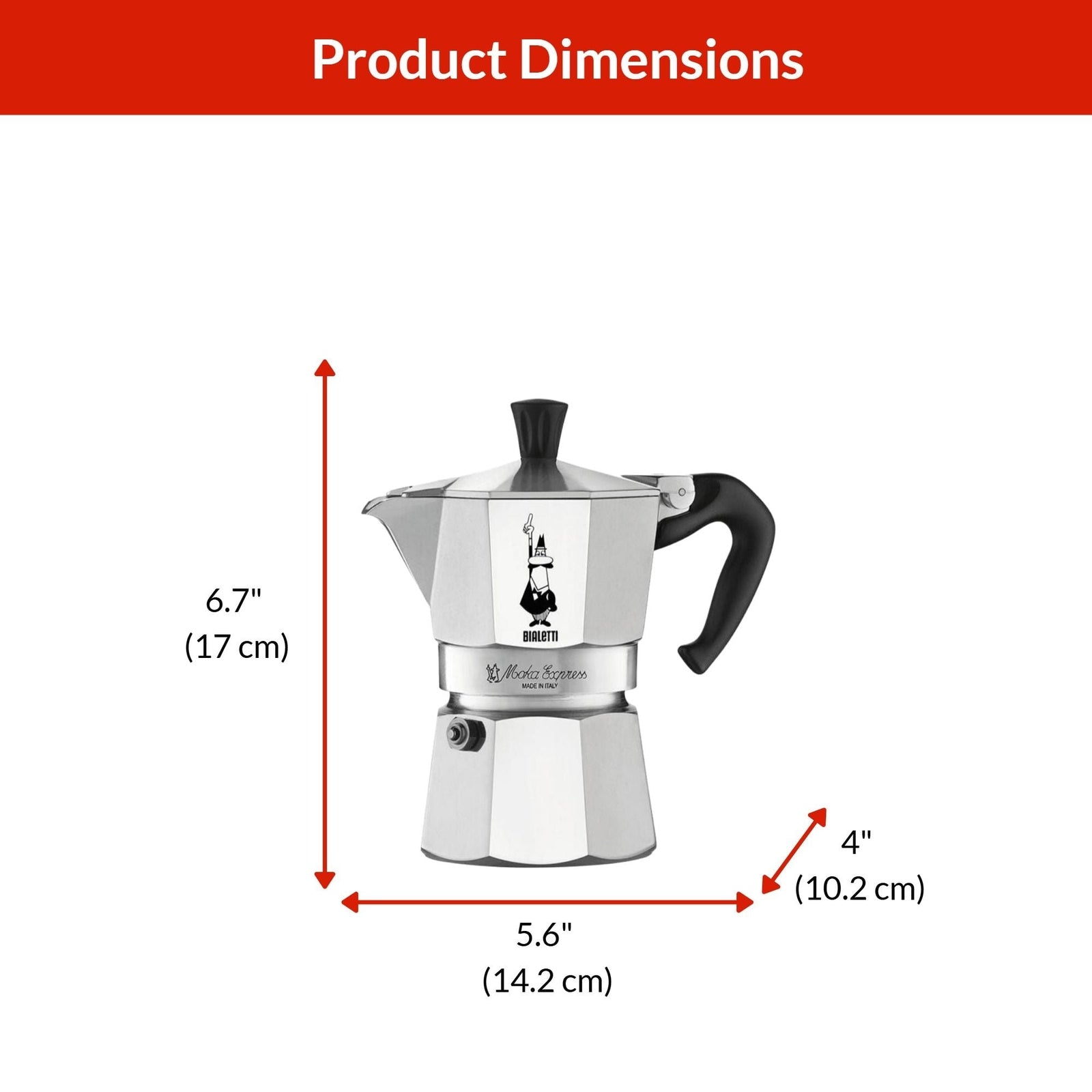 Moka Pot with Ergonomic Anti-Scale Handle, 3-Cup L0H3 - product image 3