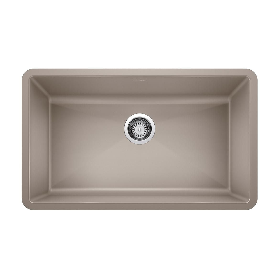 Precis SILGRANIT 32-in Super Single Undermount Kitchen Sink, Truffle I1V8 - product image 1