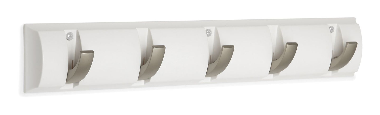Clement Steel 5-Hook Flip Down Rail, White, 20-in C8J6 - product image 1