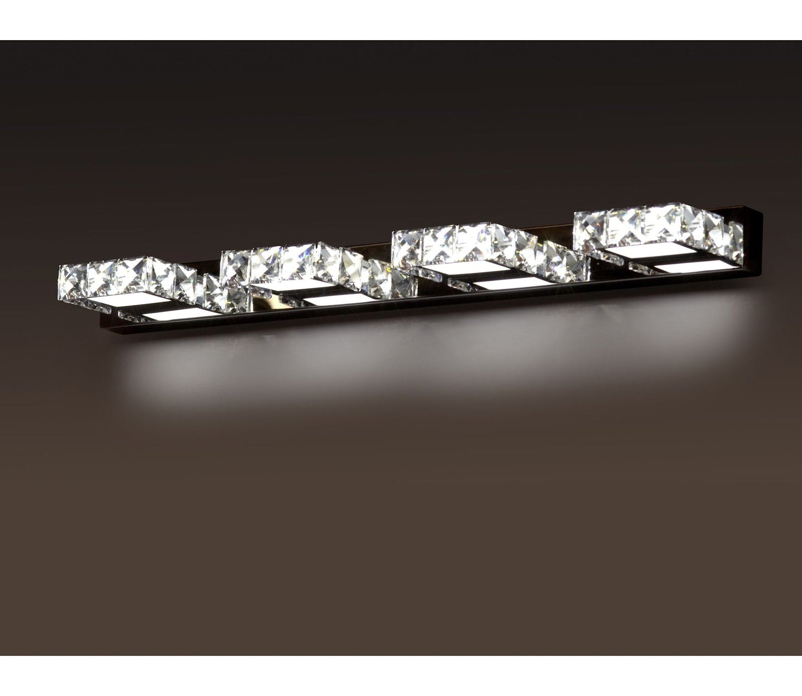 Isabella 4-Light Crystal Design LED Vanity Light Fixture, Chrome D7S8 - product image 7