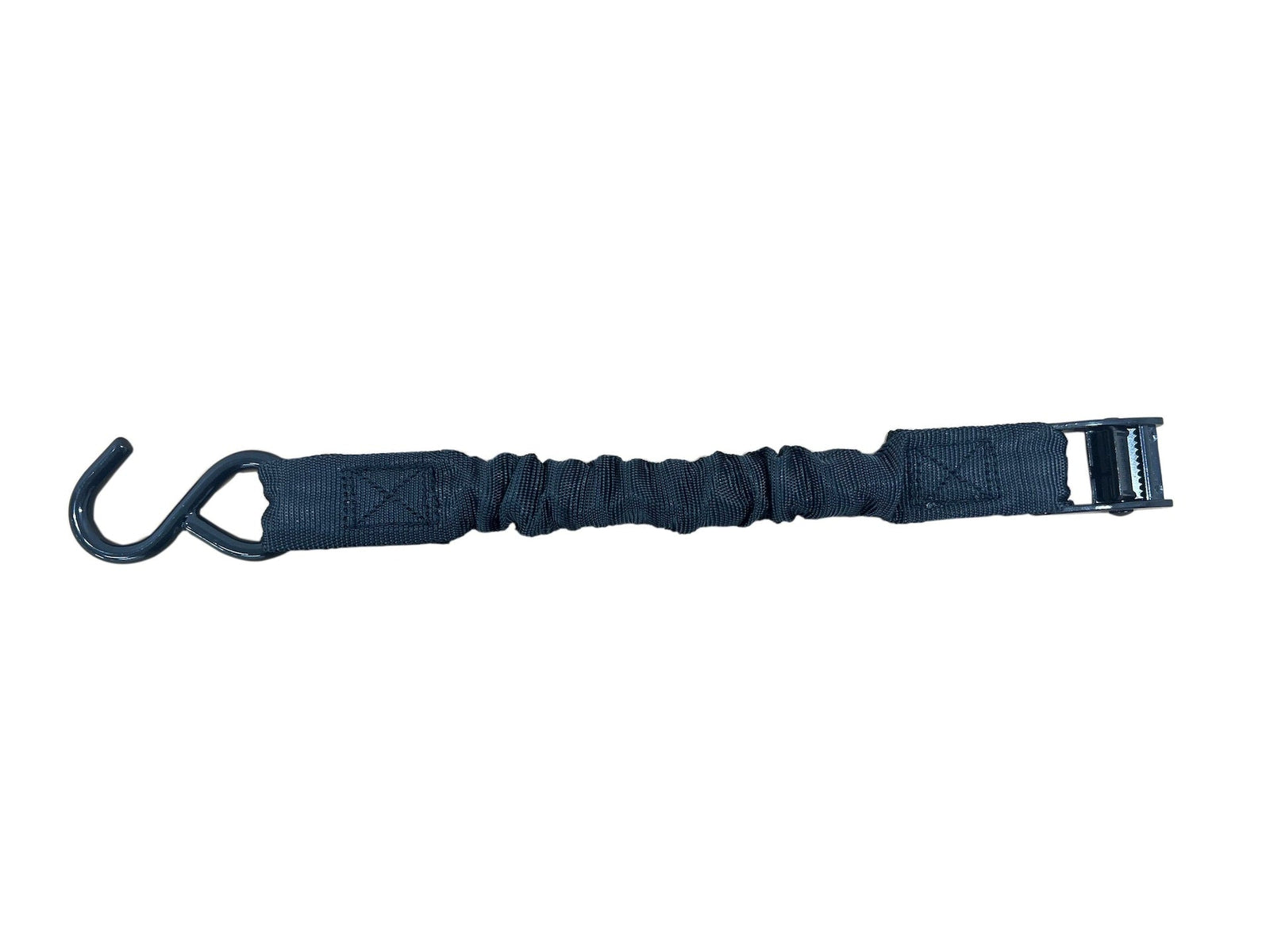 Bungee Cam-Buckle Tie-Down, 600-lb Break Strength, Black, 8-ft, 2-pk U6F1 - product image 1