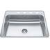 Drop-In Single 4-Hole Stainless Steel Sink, 22x25-in Z7N7 - product image 2