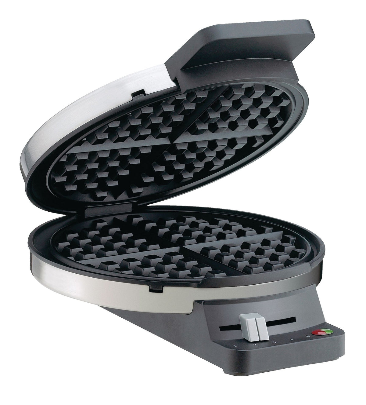 Round, Non-Stick Waffle Maker, Stainless Steel H4P7 - product image 2