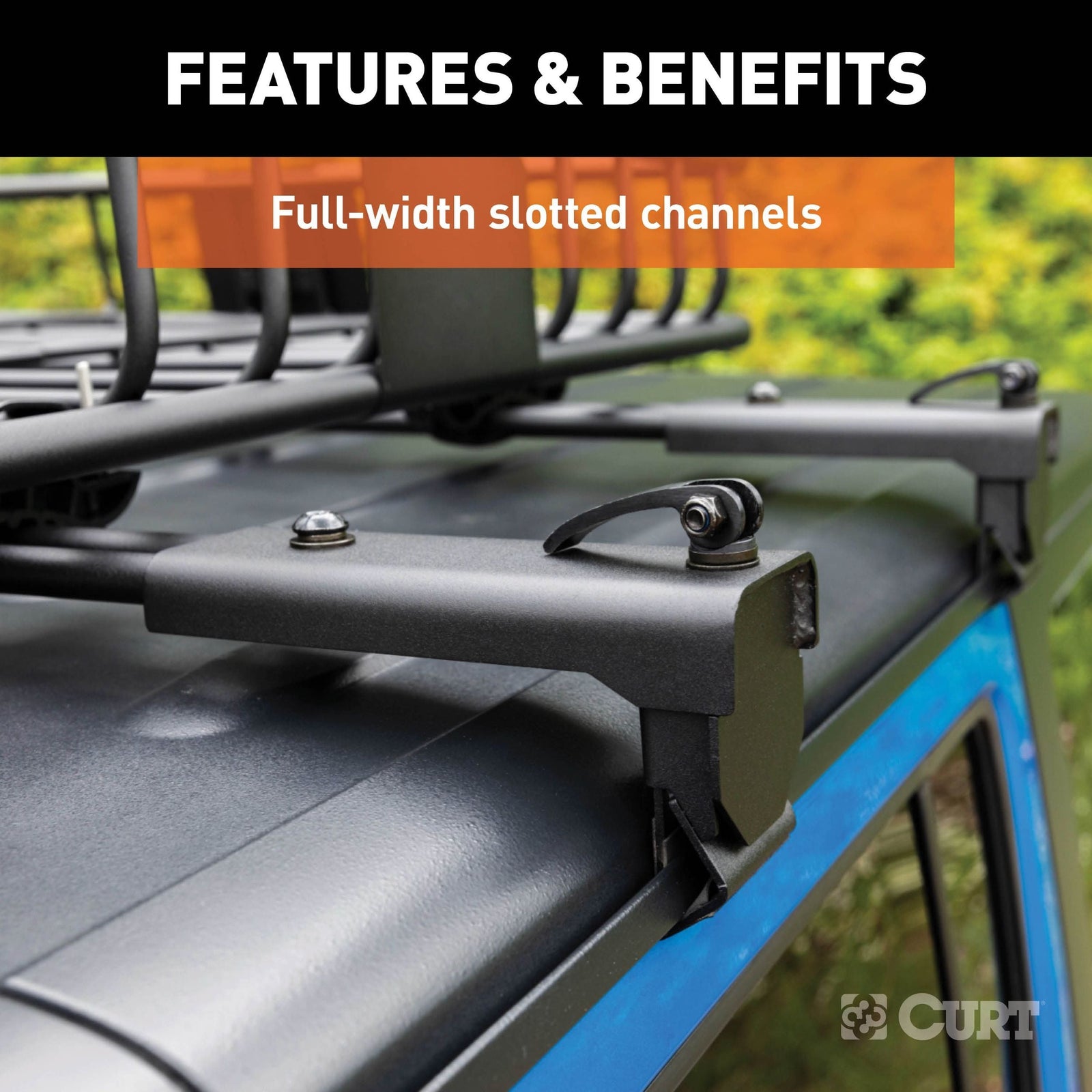 18122 Quick-Release Roof Rack Crossbars, Black Steel, Select Wrangler JK V3O0 - product image 4