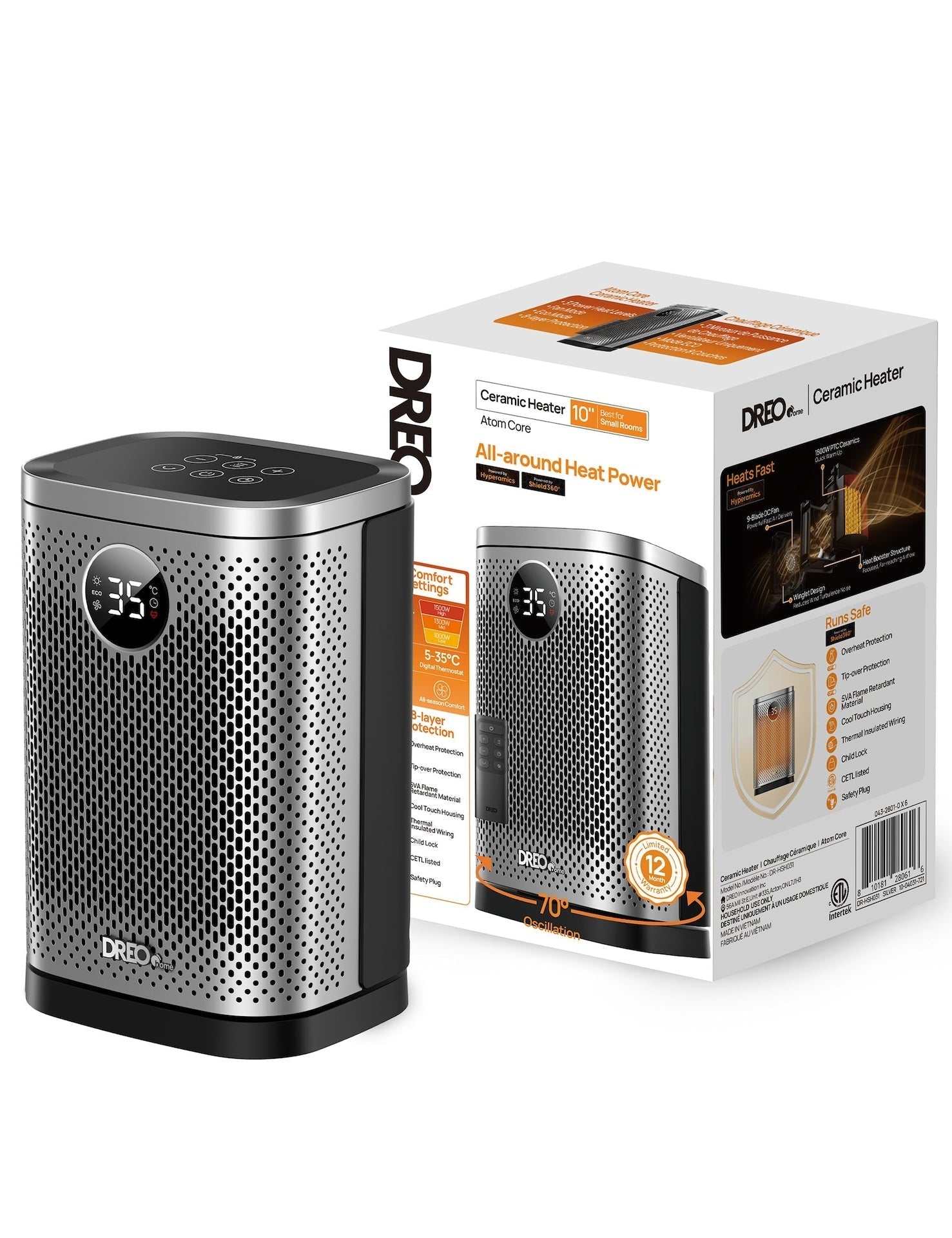 Home 1500W Portable Indoor PTC Ceramic Space Heater X9D3 - product image 2