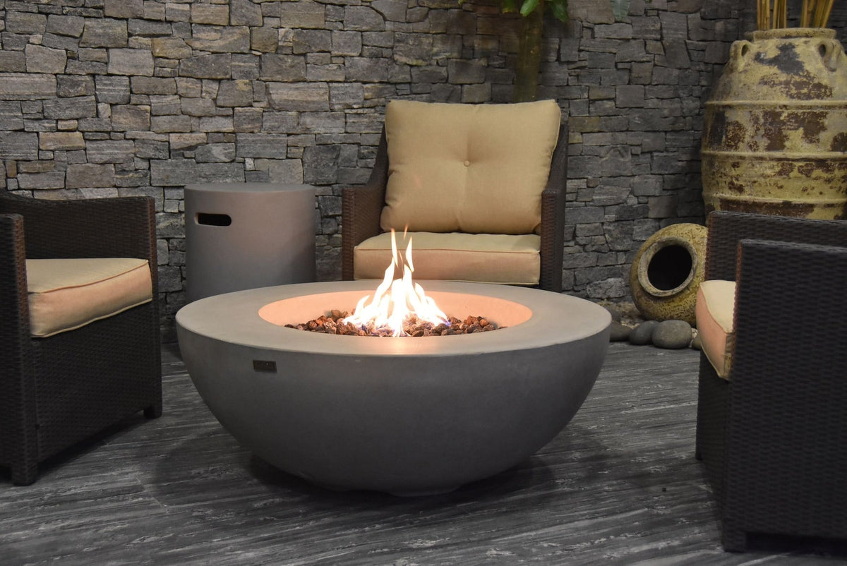 Lunar Bowl Fire Pit, Natural Gas, Light Grey, 45,000 BTU U6A3 - product image 7