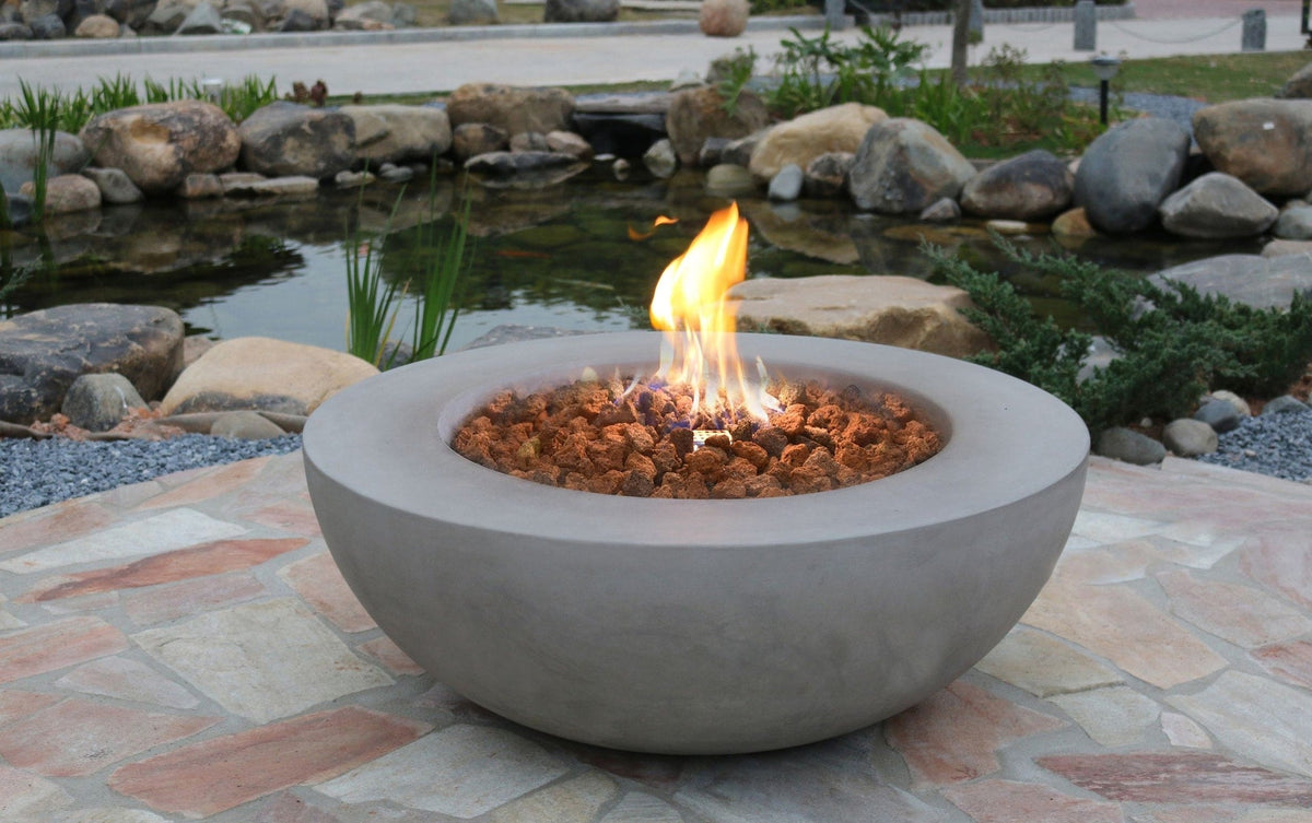 Lunar Bowl Fire Pit, Natural Gas, Light Grey, 45,000 BTU U6A3 - product image 8