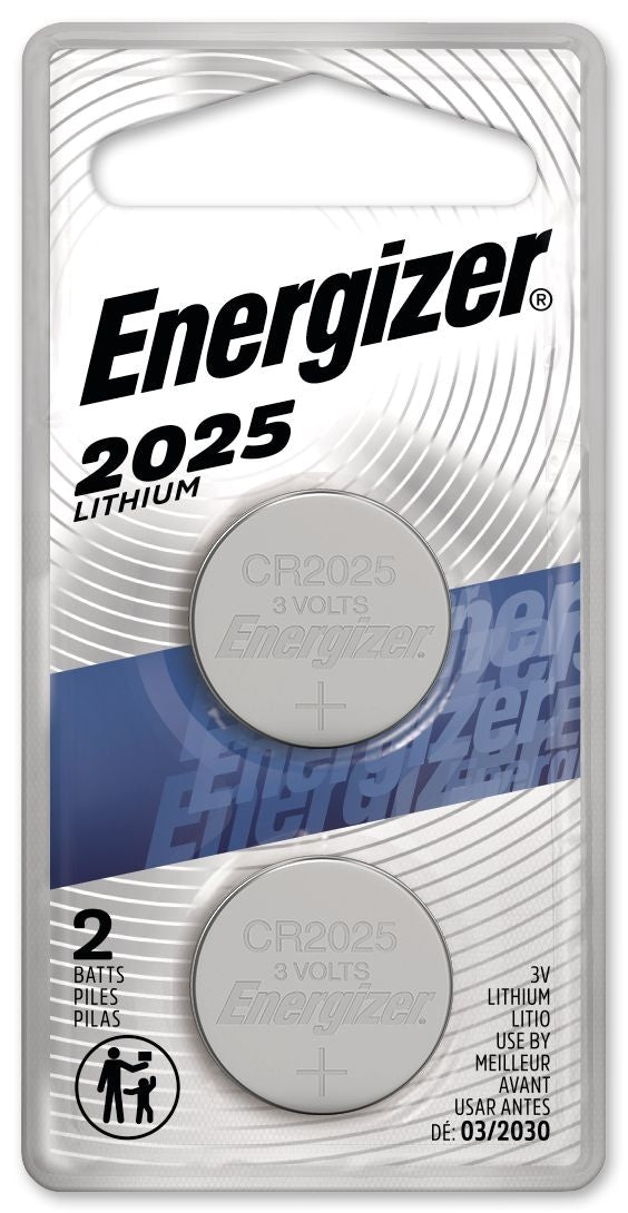 2-pk CR2025 3V / 3 Volt Lithium Coin Cell Batteries, Long Lasting C1O7 - product image 2