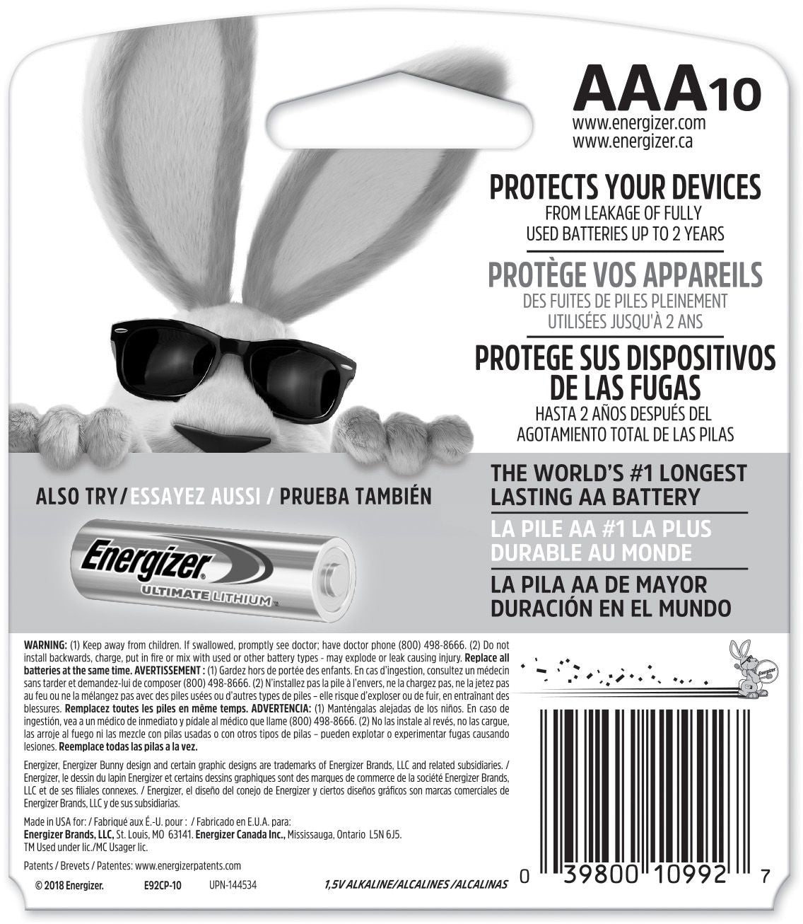 Max 10-pk AAA Alkaline Batteries, Long Lasting, All Purpose A3L0 - product image 2