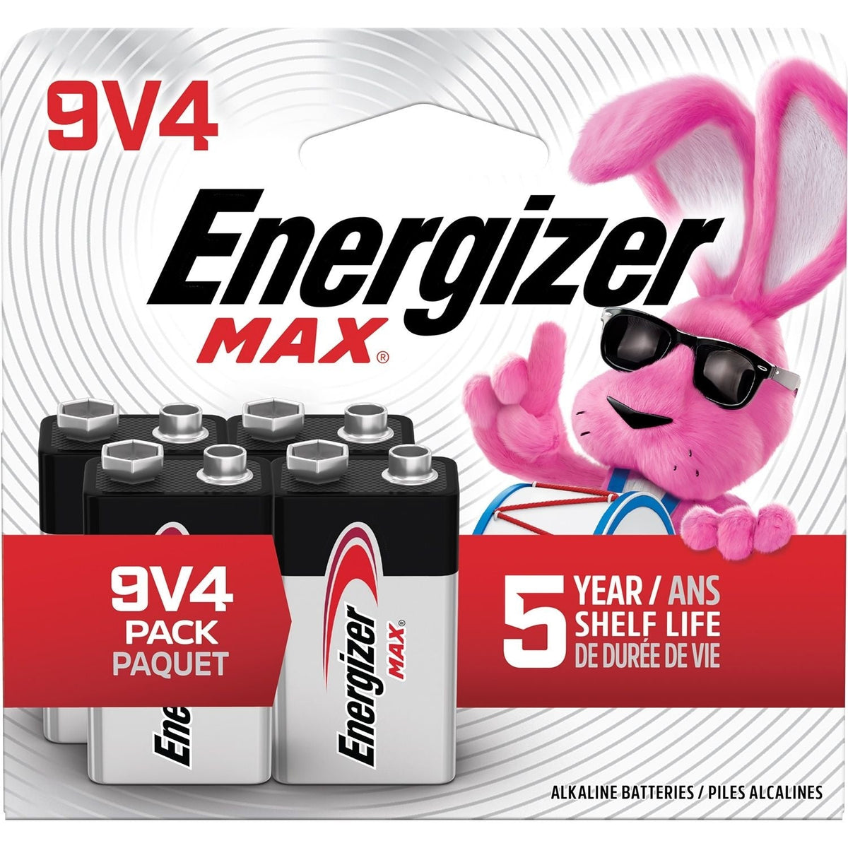 Max 9V Batteries, Long Lasting, All Purpose, Alkaline, 4-pk P3E0 - product image 1