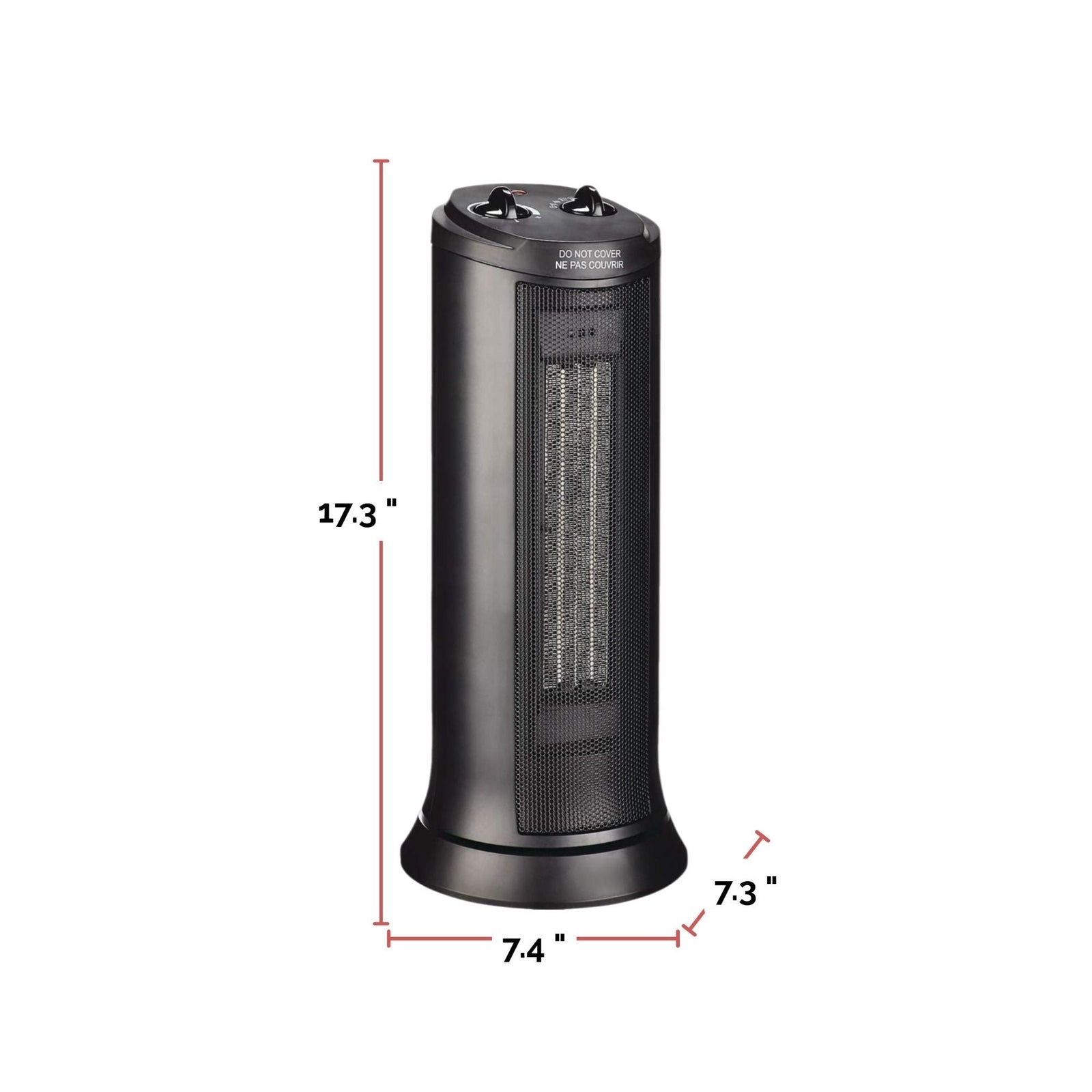 Oscillating Tower Ceramic Space Heater withThermostat, 1500W, Black L7L7 - product image 6