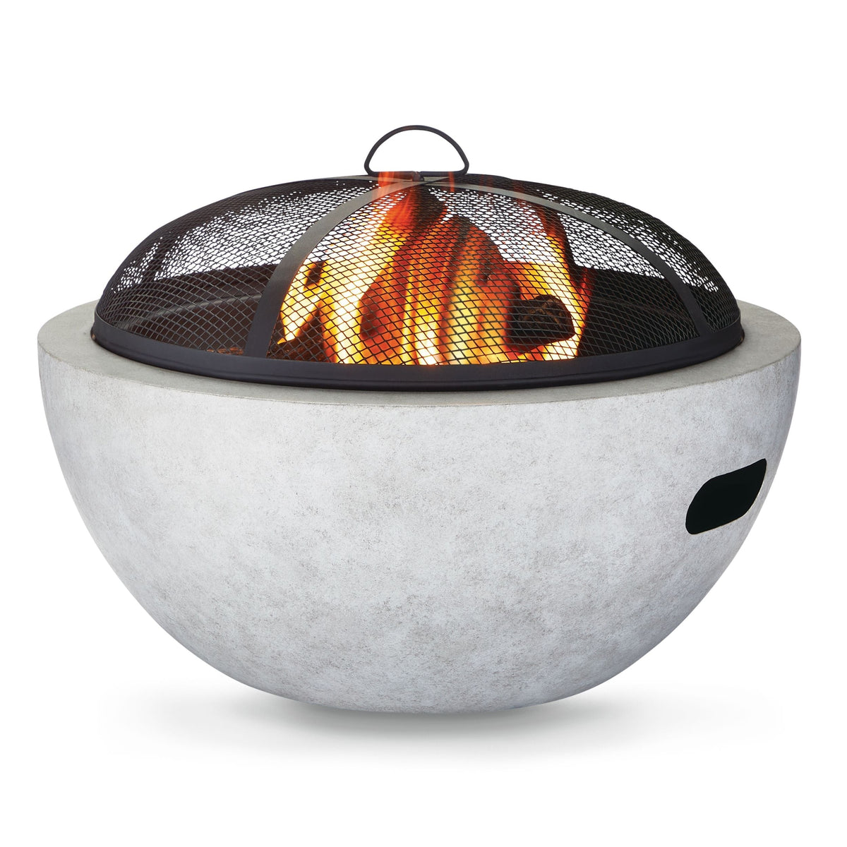Outdoor Round Steel Wood Burning Firepit with Spark Screen, 24-in X6U6 - product image 1