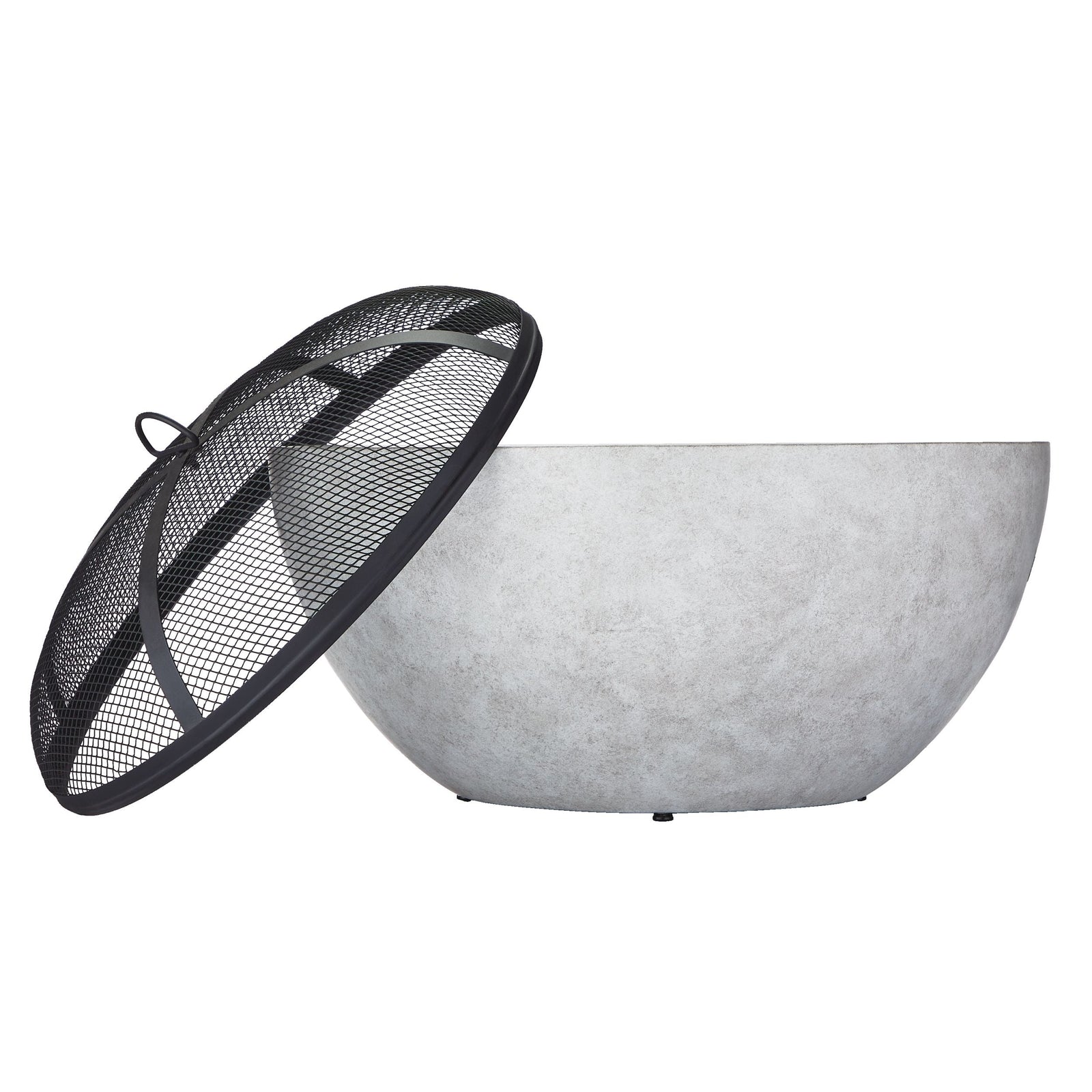Outdoor Round Steel Wood Burning Firepit with Spark Screen, 24-in X6U6 - product image 4