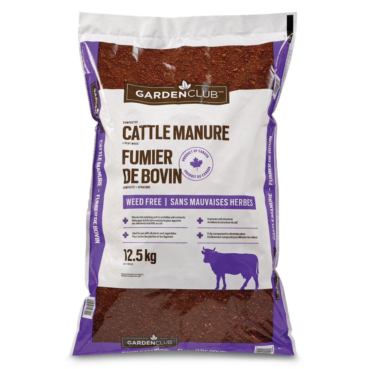 Garden Club Composted Cattle Manure/Fertilizer, Weed Free,12.5-kg Y7C8 - product image 1