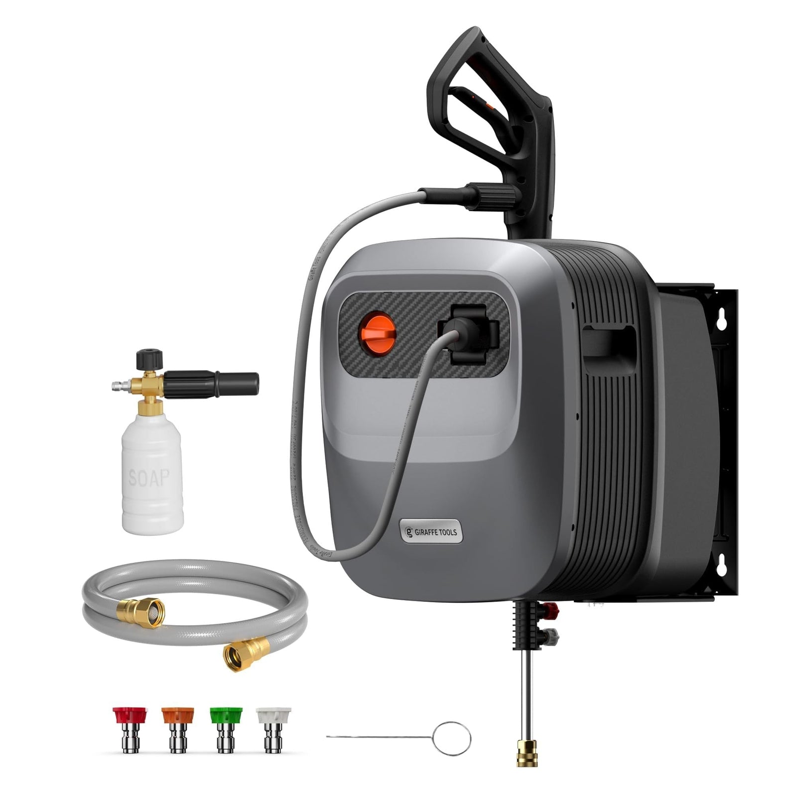 Tools Grandfalls G20 Wall Mounted 1900 PSI 2.2 GPM Brushless Electric Pressure Washer with 65-ft Retractable Hard Hose G8R7 - product image 1