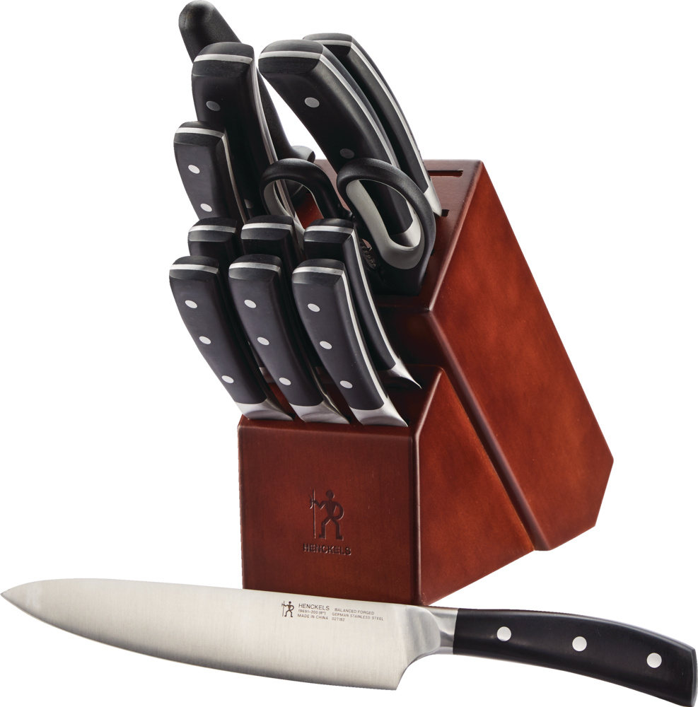 Balanced Forged Steel Knife Block Set, Ergonomic Grip, 14-pc U5T5 - product image 1