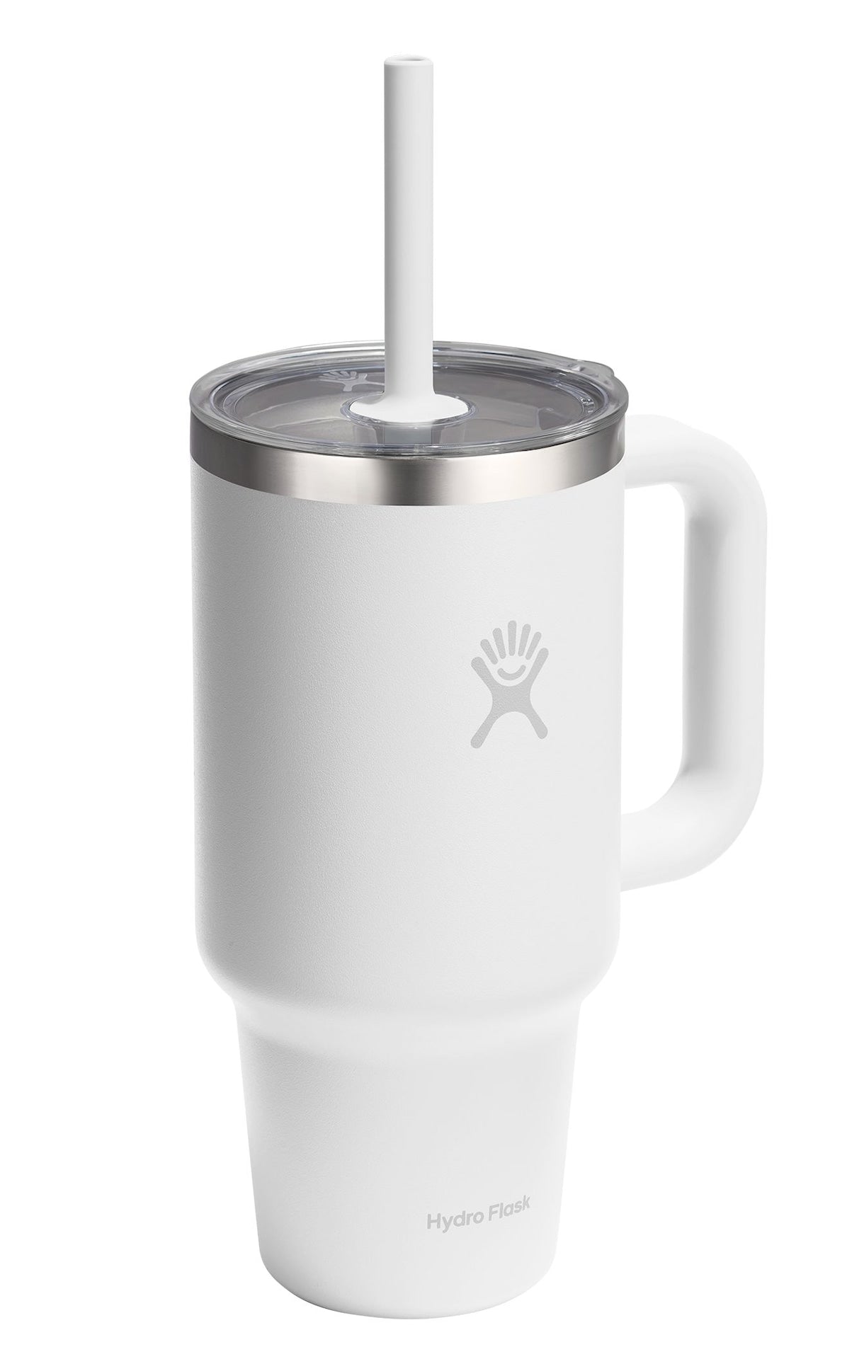 Stainless Steel Insulated Travel Tumbler with Clear Lid, White, 32-oz X8B2 - product image 1