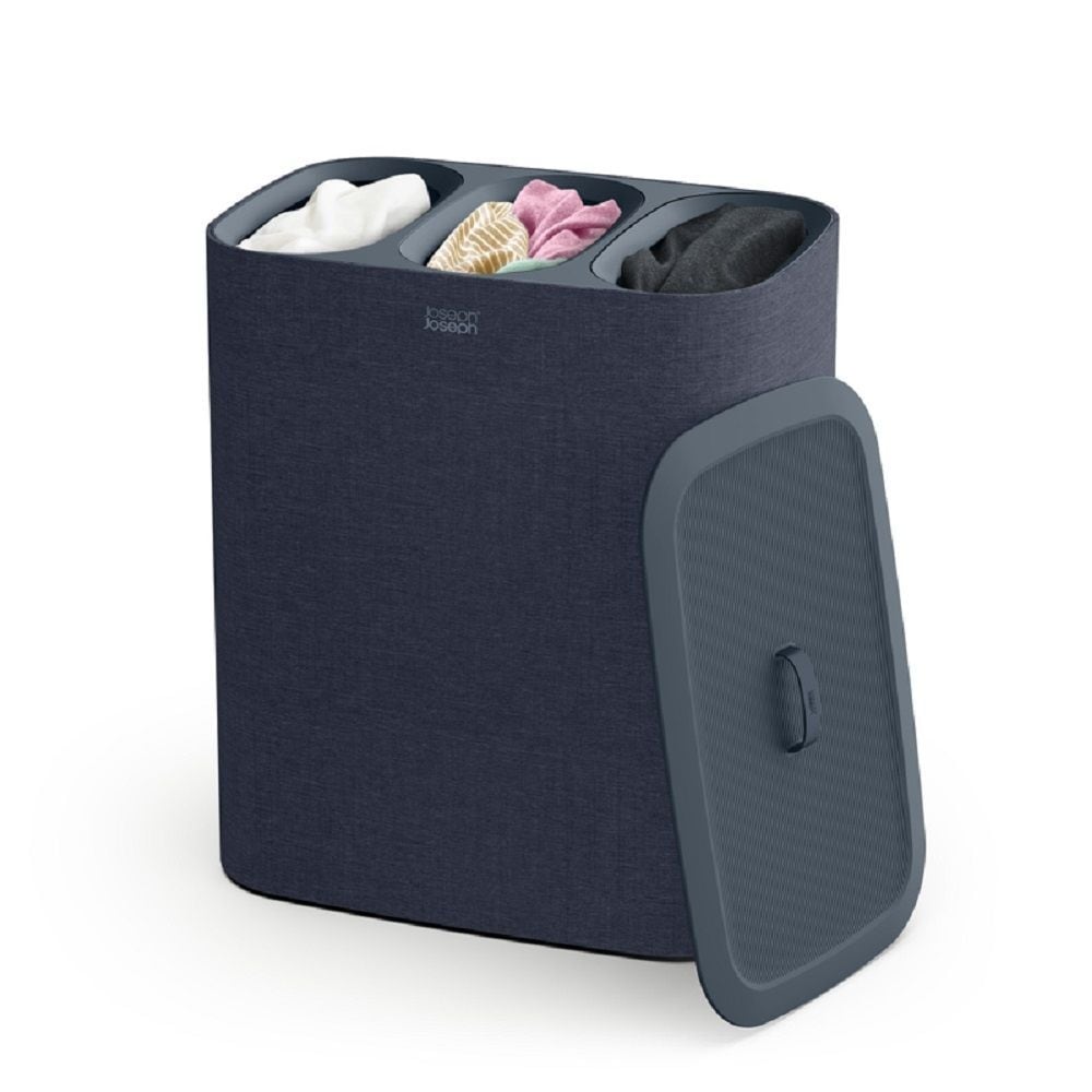 & Tota Trio Laundry Hamper Separation Basket, Black, 90-L D8W6 - product image 1