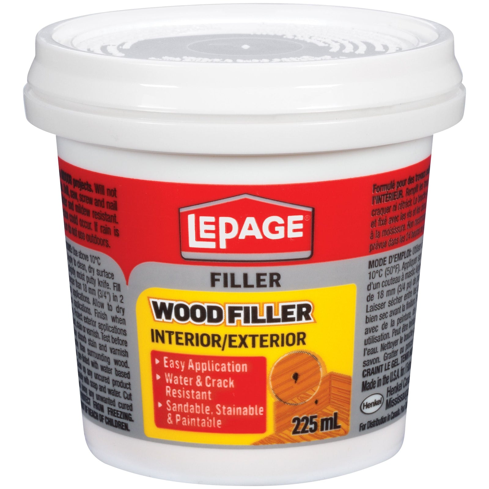 Interior/Exterior Wood Filler, Repairs Cracks & Holes, Water-Resistant, Brown, 225-mL R3K5 - product image 1