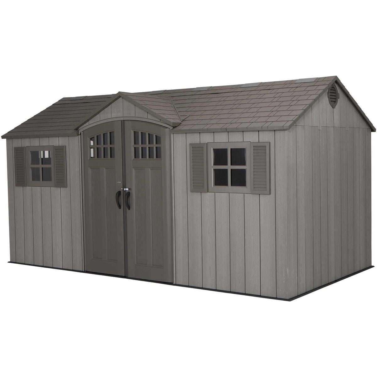 Outdoor Storage Shed with Dual Side Entry, Dark Grey Roughcut, 15 x 8-ft S5R2 - product image 1