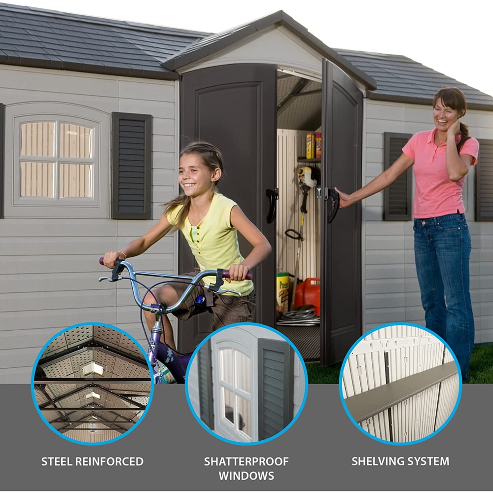 Outdoor Storage Shed with Windows, 8-ft x 15-ft Z9R8 - product image 4