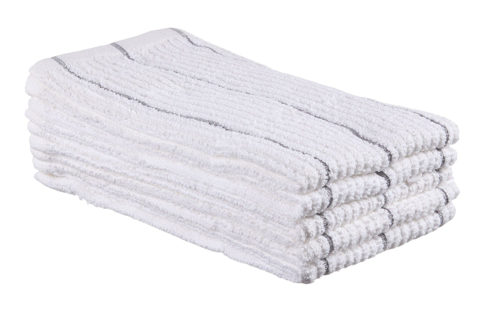 Ribbed Stripe Bar Mop Dish Cloths, Grey Stripes, 5-pk K1J5 - product image 4