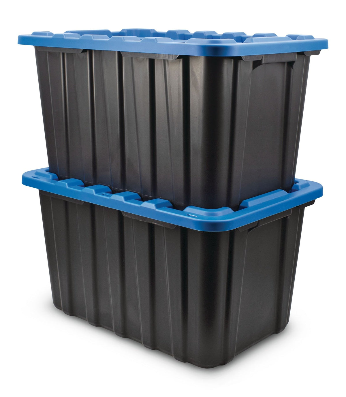 Heavy Duty Plastic Storage Box Container, 102-L, Black, 2-pk Q7B2 - product image 1