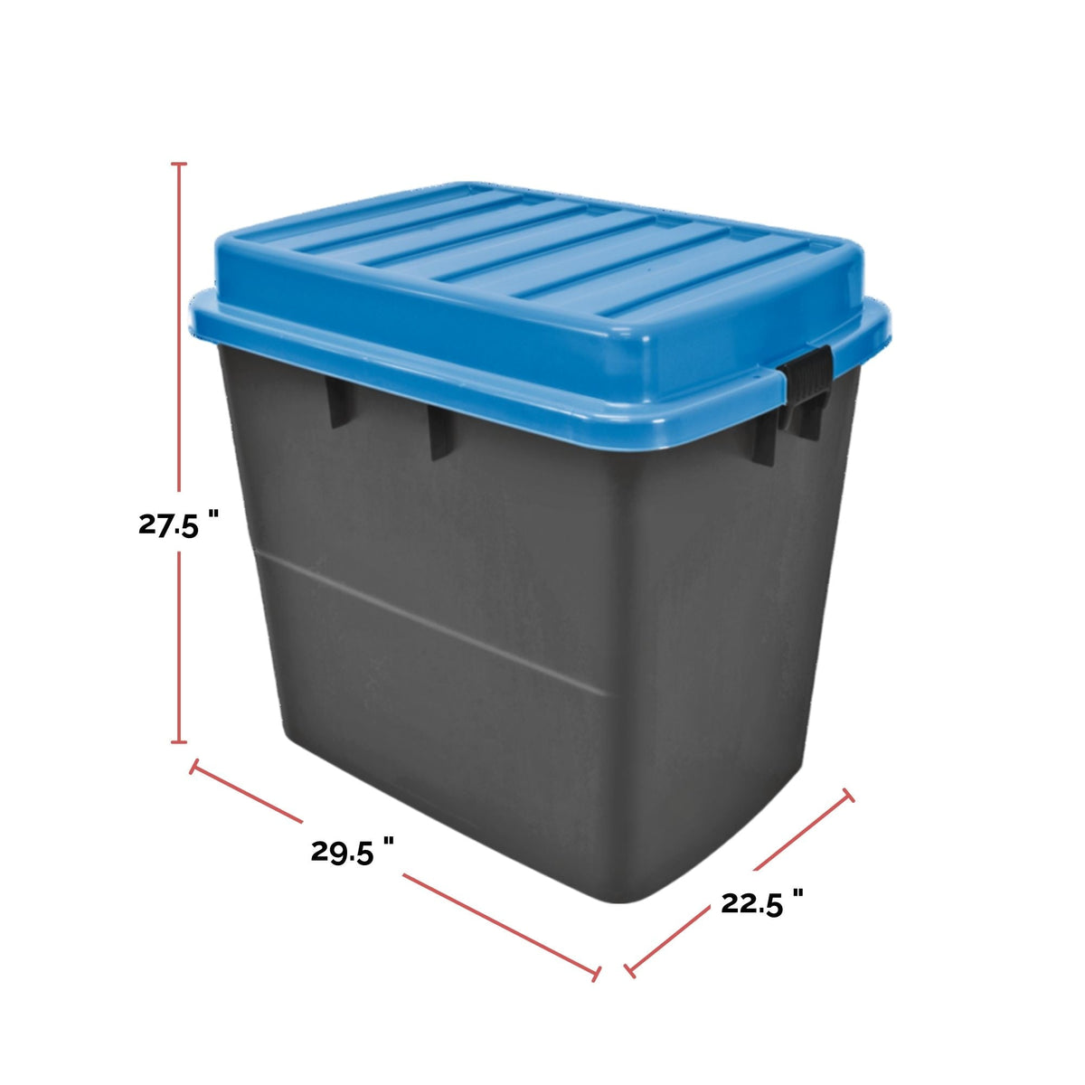 Heavy Duty Storage Box with Wheels and Latched Lid, 210-L, Black/Blue C4C8 - product image 2