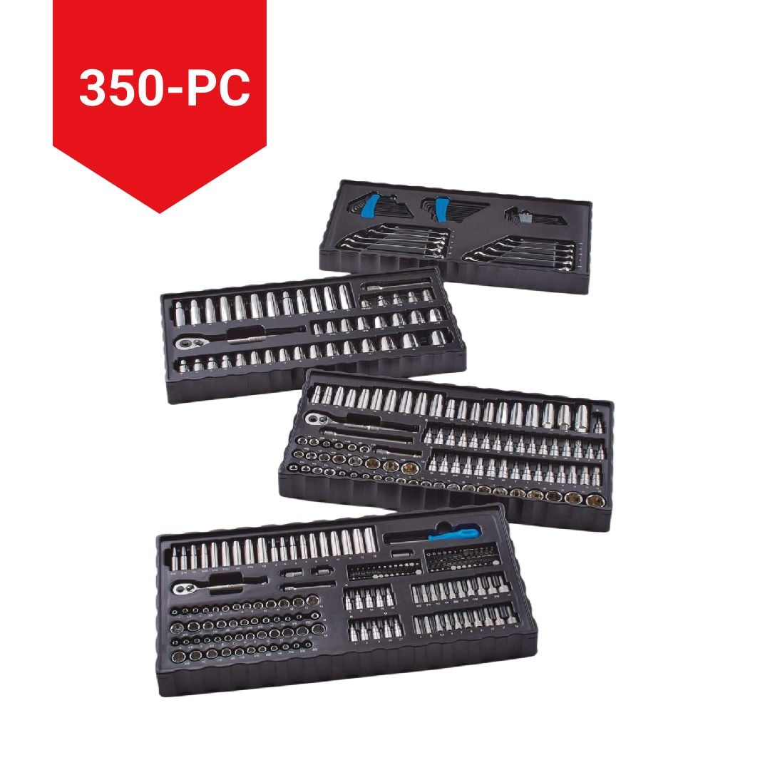Socket Set, 350-pc, SAE / Metric, CRV, Nickel-Chrome Plating E5C4 - product image 6