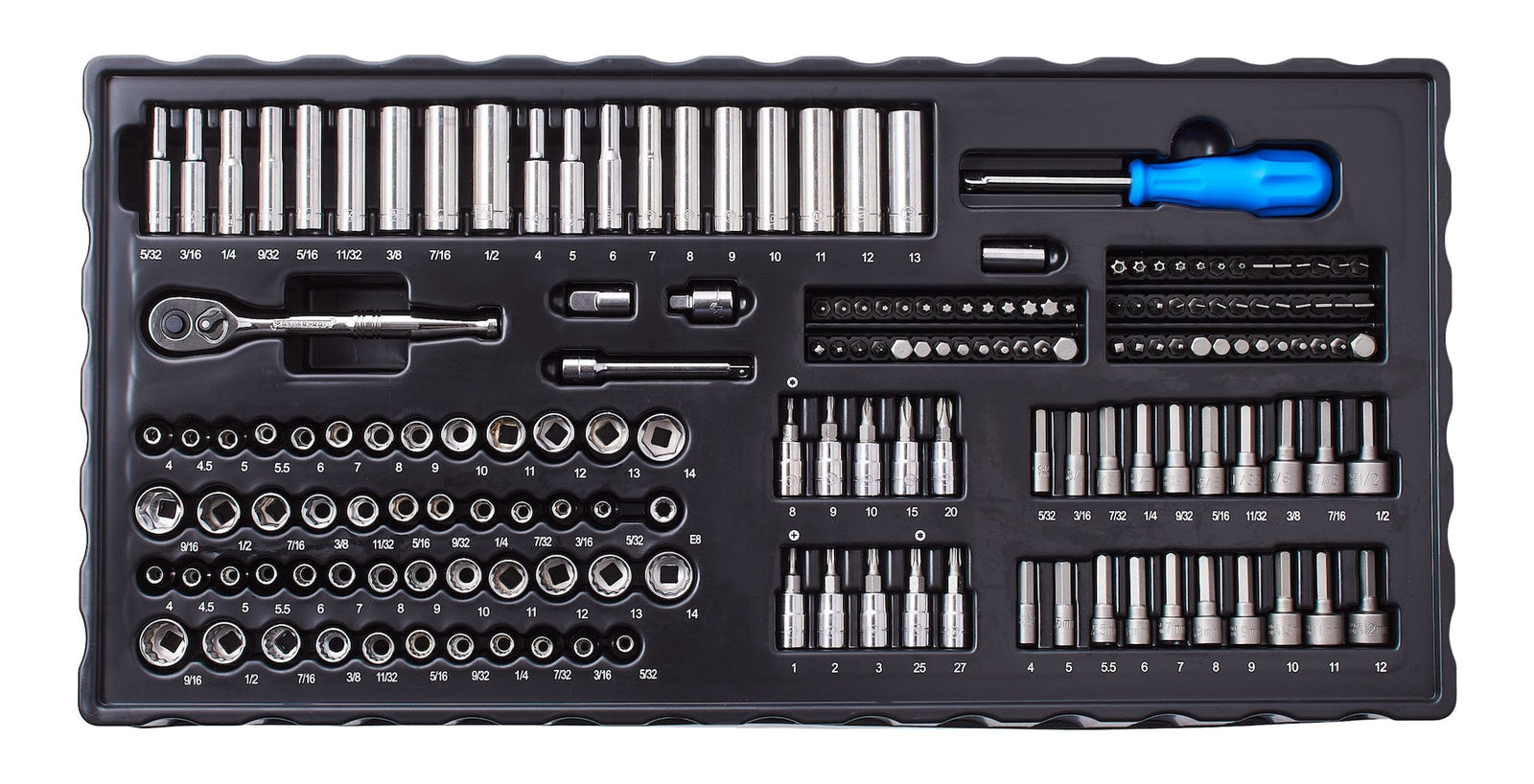 Socket Set, 350-pc, SAE / Metric, CRV, Nickel-Chrome Plating E5C4 - product image 8
