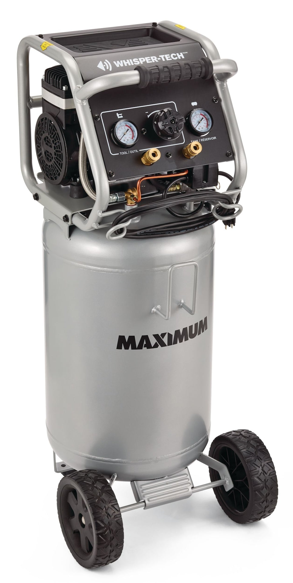 15-Gallon Oil-Free Quiet Portable Vertical Air Compressor with Top Tray G7I9 - product image 2