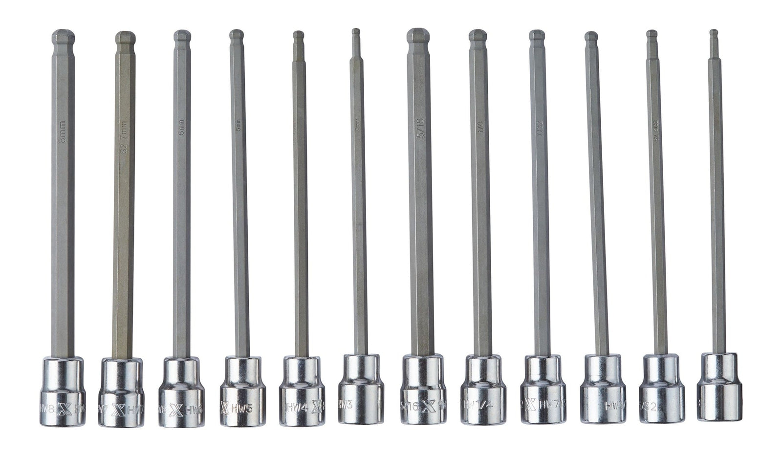 Long-Arm Ball End Bit Socket Set, 3/8-in, 12-pc O3L4 - product image 1