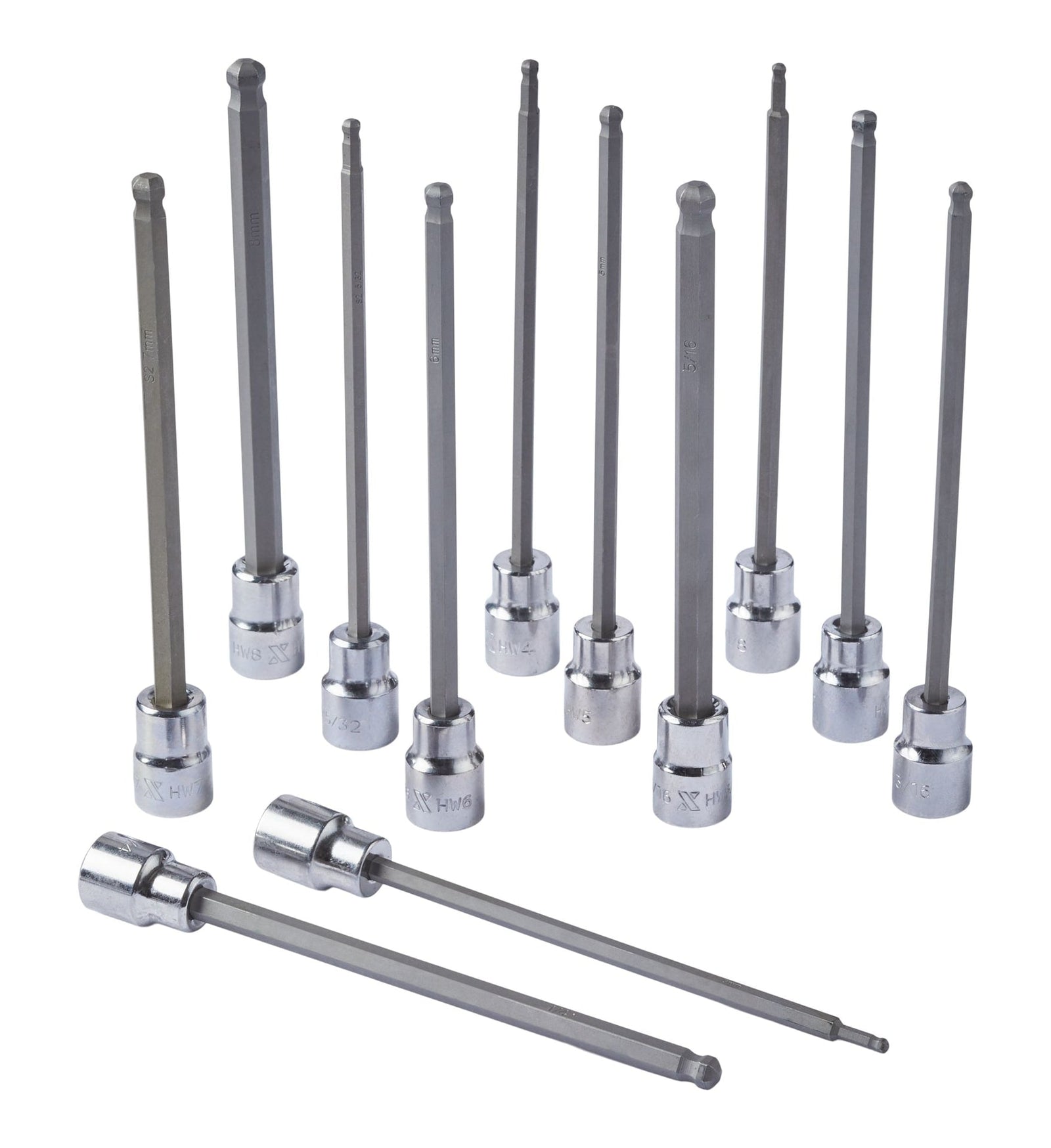 Long-Arm Ball End Bit Socket Set, 3/8-in, 12-pc O3L4 - product image 2