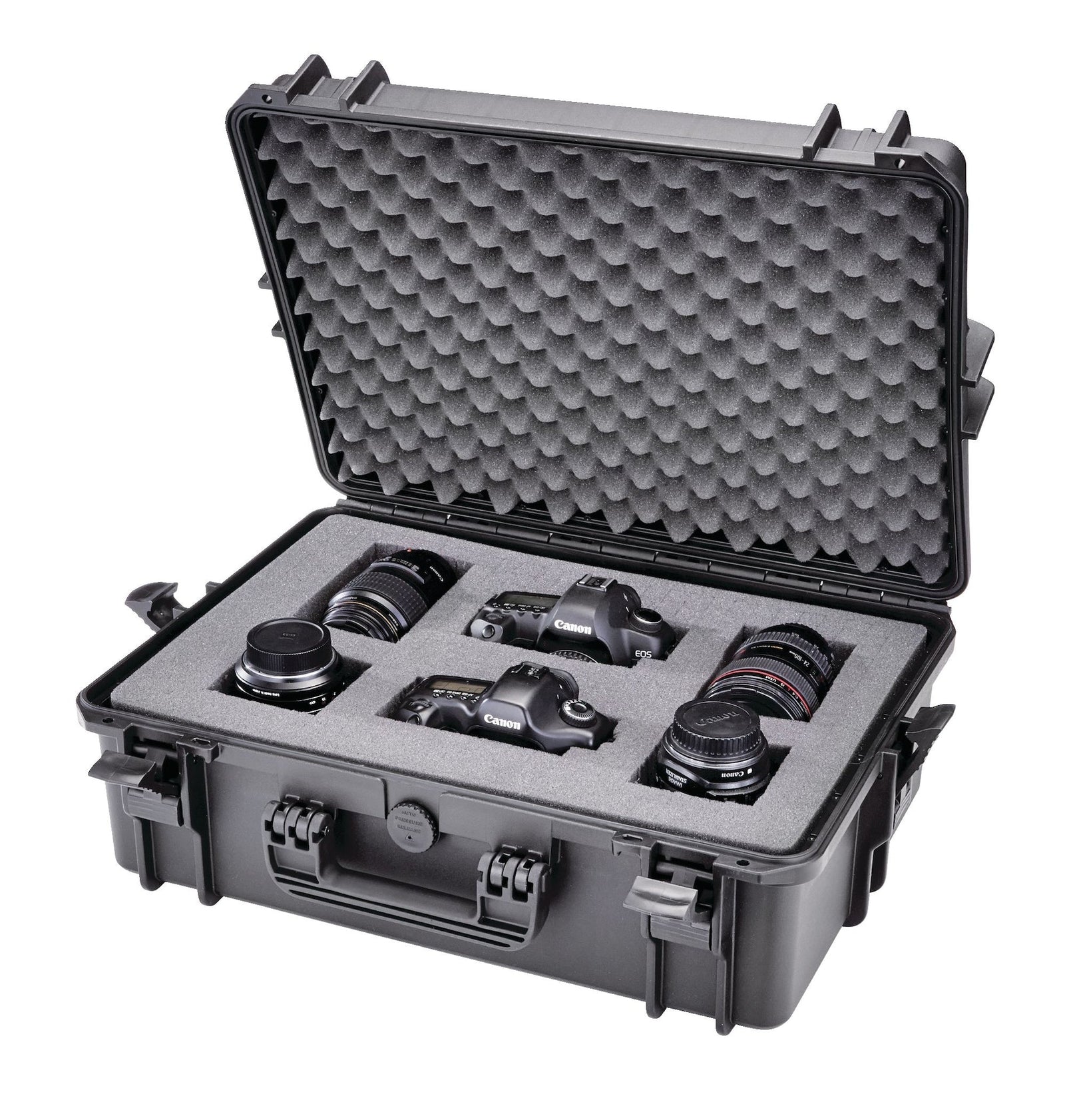 Portable IP67 Waterproof Case/Tool Box with Foam Layers, Black, Large, 22-in C7O6 - product image 3