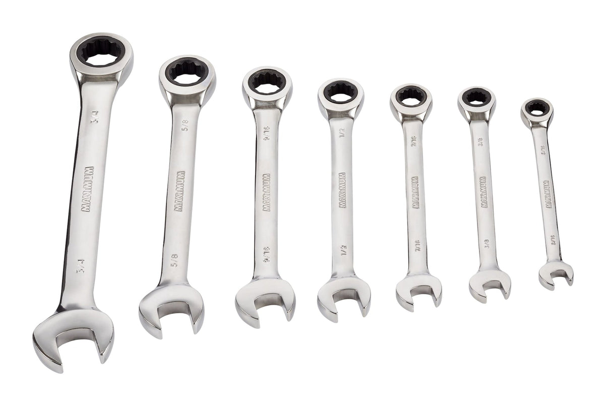 Ratcheting Wrench Set, SAE, Nickel-Chrome Plating, 7-pc L6N2 - product image 1