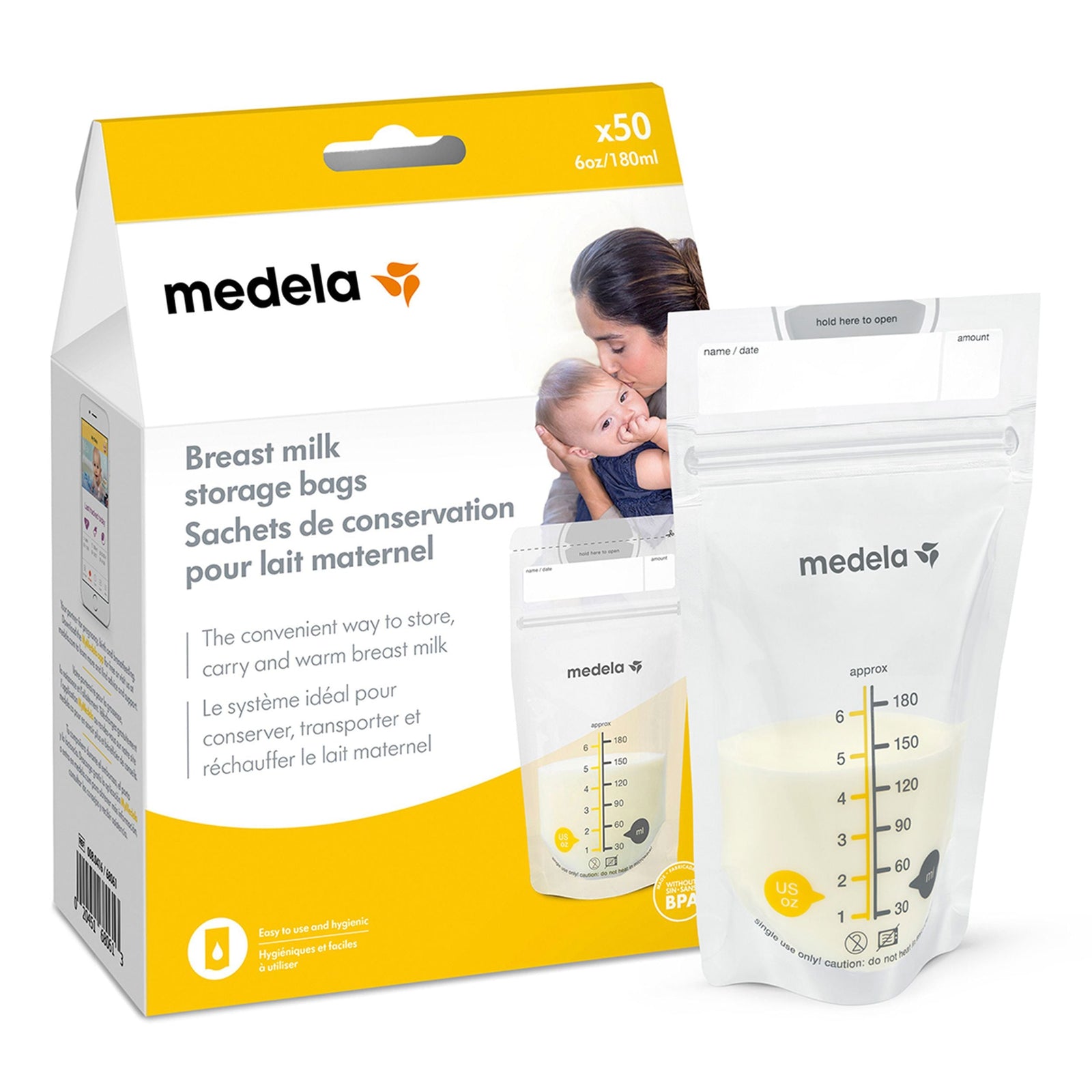 Breast Milk Storage Bags, 50-ct Q2X2 - product image 1