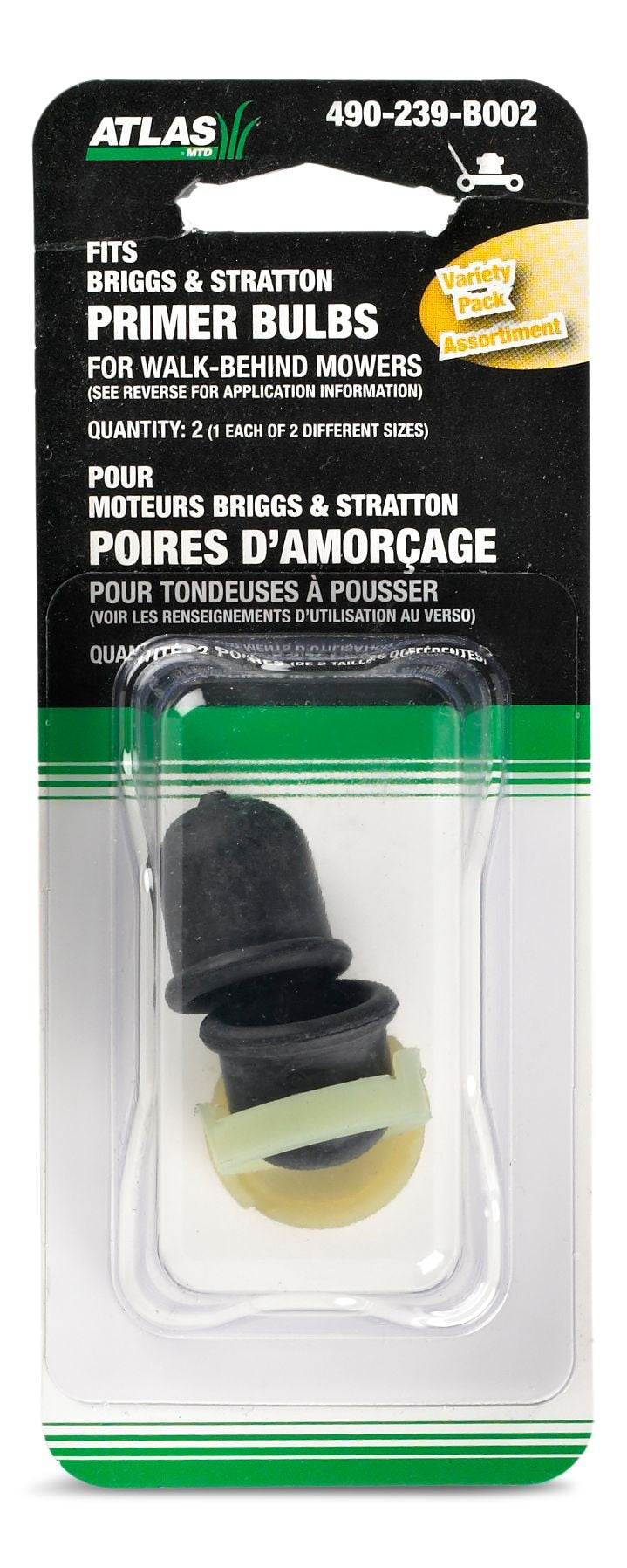 Briggs & Stratton Lawn Mower Engine Primer Bulbs, 2-Pc V6N4 - product image 1