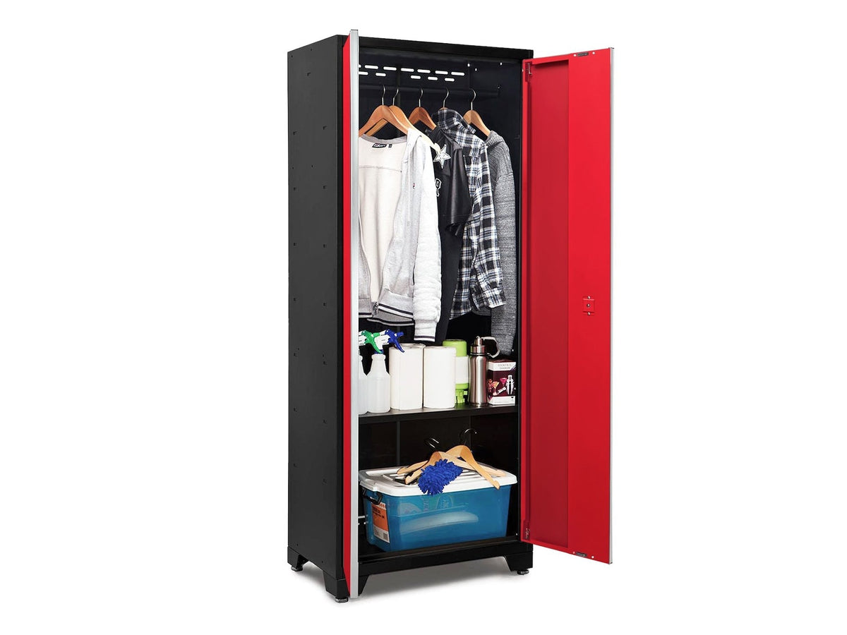 Bold Series 24-Gauge Steel RTA Storage Locker with 3 Shelves, Black/Red, 30-in X8G9 - product image 2