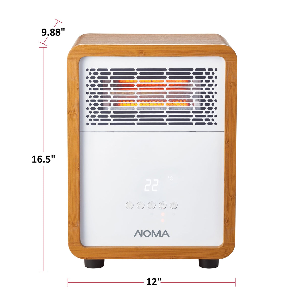 3-Setting Cabinet Heater with Child Lock, Quartz and Radiant Heating, Wood Grain Finish R5Q6 - product image 5