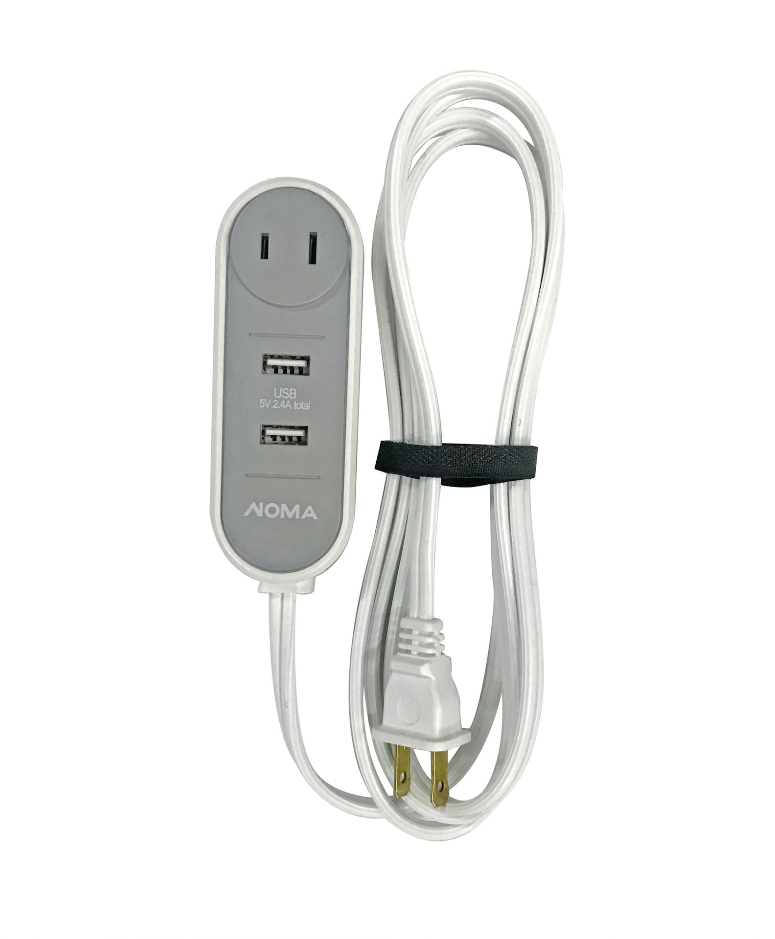 6-ft 6-in 16/2 Extension Cord with 2 USB Outlets, Travel design, White U6U0 - product image 1