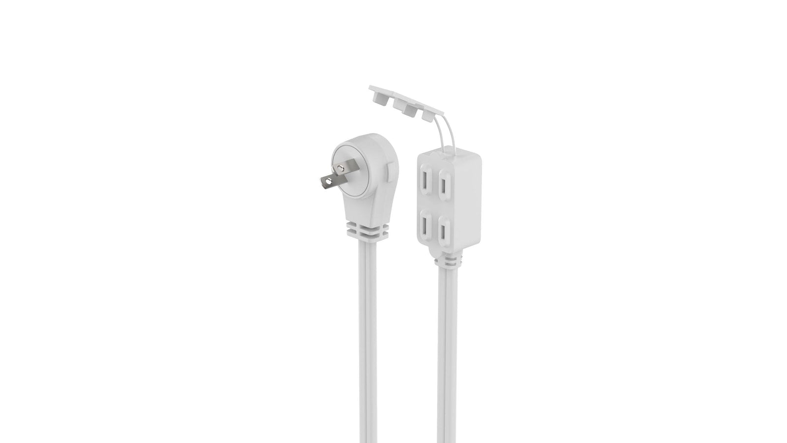 8-ft 2-in 16/2 Extension Cord, Flat plug, 3 Outlets, White X4N9 - product image 2